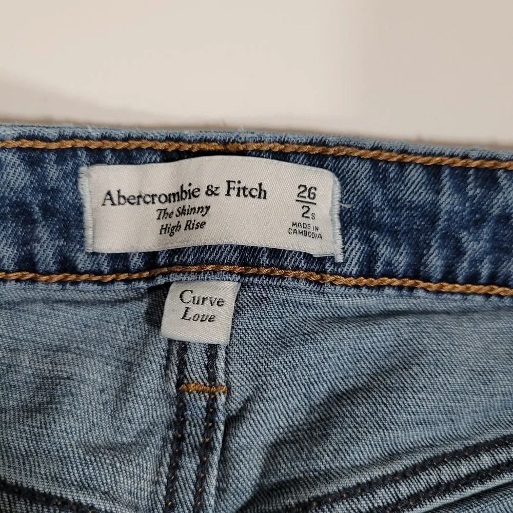 Abercrombie and Fitch Curve Love The Skinny High Rise Jeans‎ Size 26x26 1/2